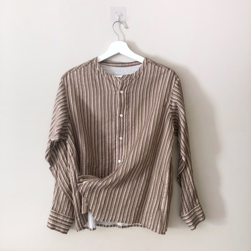 🆕NWOT Silk Cotton Blend Twisted Shirt